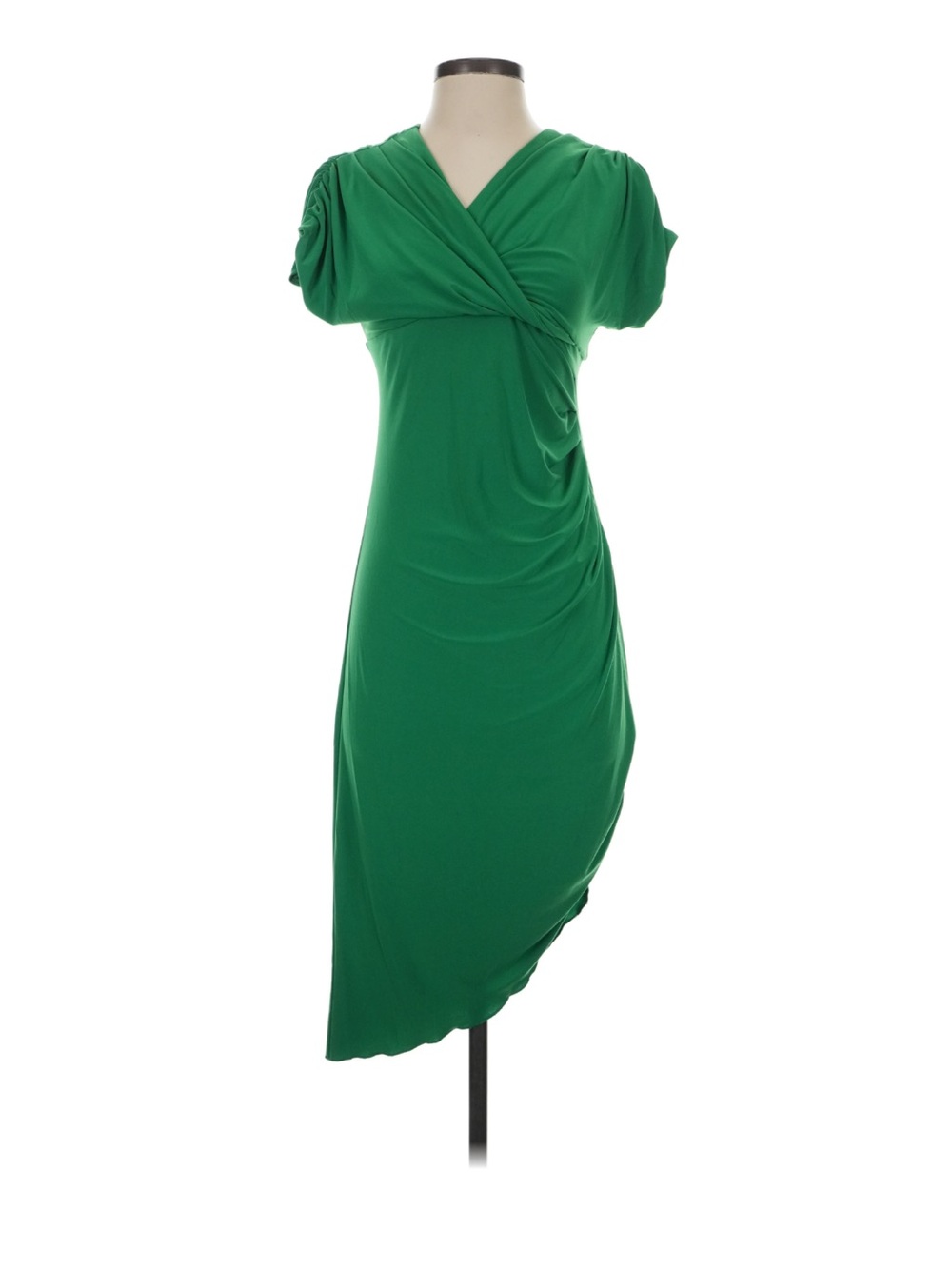 Kelly Green Wrap-Style Dress